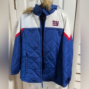 NY GIANTS WOMENS MEDIUM WINTER COAT